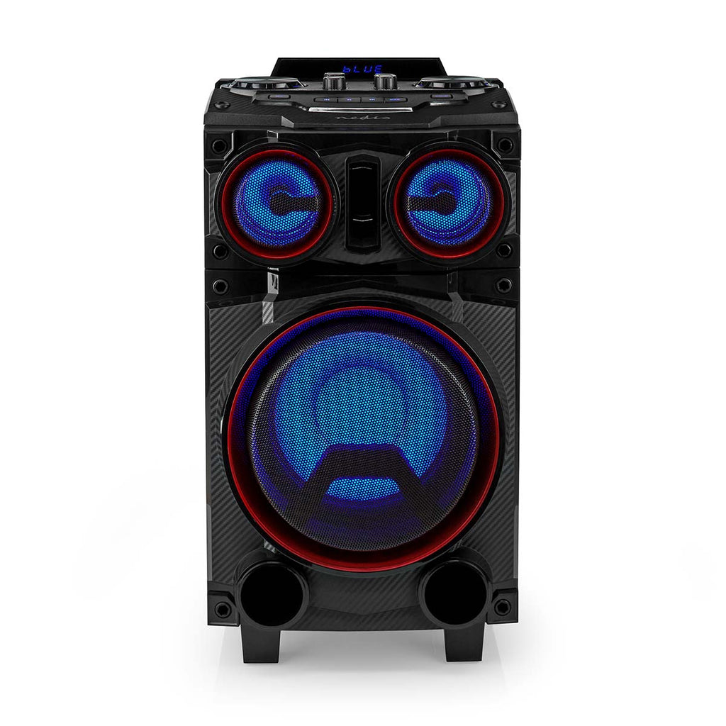 Bluetooth® party hangszóró | Maximális akkumulátor lejátszási idő: 6.5 óra | 120 W | Hordozó fogantyú | Party fények | Ekvalizer | Fekete-0