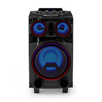 Bluetooth® party hangszóró | Maximális akkumulátor lejátszási idő: 6.5 óra | 120 W | Hordozó fogantyú | Party fények | Ekvalizer | Fekete-0