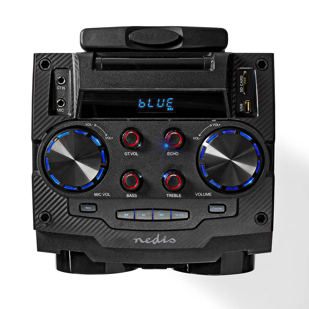 Bluetooth® party hangszóró | Maximális akkumulátor lejátszási idő: 6.5 óra | 120 W | Hordozó fogantyú | Party fények | Ekvalizer | Fekete-4