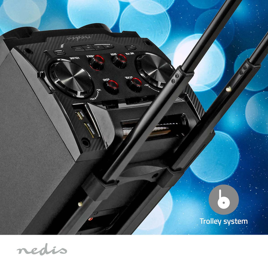 Bluetooth® party hangszóró | Maximális akkumulátor lejátszási idő: 6.5 óra | 120 W | Hordozó fogantyú | Party fények | Ekvalizer | Fekete-12