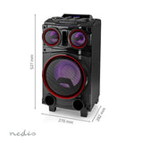 Bluetooth® party hangszóró | Maximális akkumulátor lejátszási idő: 6.5 óra | 120 W | Hordozó fogantyú | Party fények | Ekvalizer | Fekete-14
