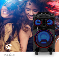 Bluetooth® party hangszóró | Maximális akkumulátor lejátszási idő: 6.5 óra | 120 W | Hordozó fogantyú | Party fények | Ekvalizer | Fekete-1