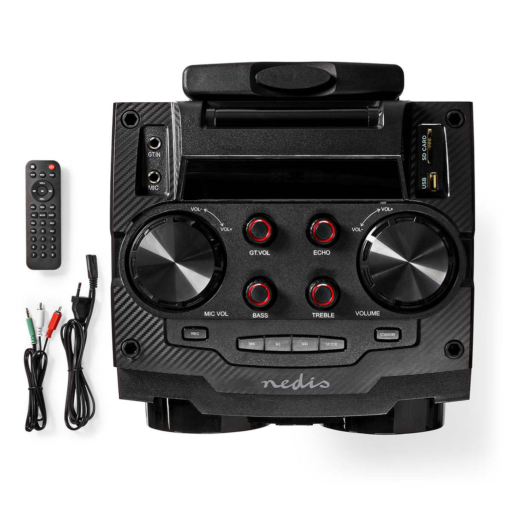Bluetooth® party hangszóró | Maximális akkumulátor lejátszási idő: 6.5 óra | 120 W | Hordozó fogantyú | Party fények | Ekvalizer | Fekete-18