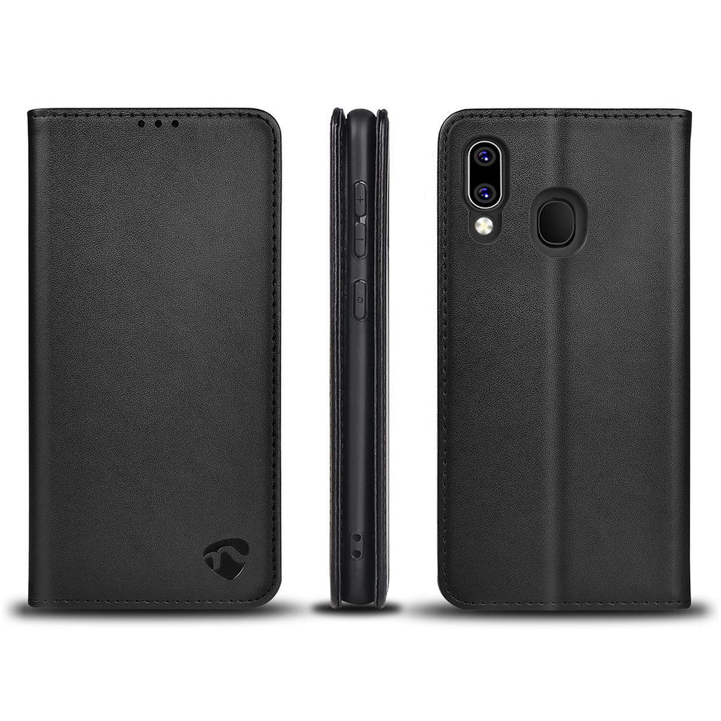 Wallet Book | Alkalmas erre_ Samsung | Samsung Galaxy A20 | 1 Kártyára Alkalmas | Fekete | PU / TPU | Állítható üzemmódok