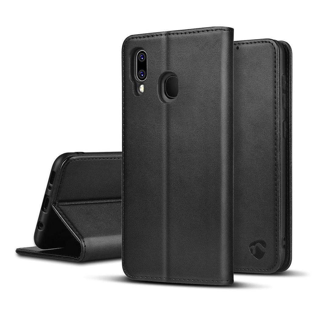 Wallet Book | Alkalmas erre_ Samsung | Samsung Galaxy A20 | 1 Kártyára Alkalmas | Fekete | PU / TPU | Állítható üzemmódok