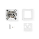 Antenna End dobozba | 1x F-Csatlakozó Aljzat / 1x IEC Csatlakozó Aljzat / 1x IEC Csatlakozó Dugó | 75 Ohm | Visszatérési út | Ezüst / Fehér