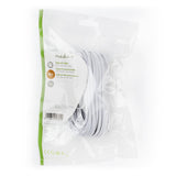 Telekommunikációs kábel | RJ11 Dugasz - RJ11 Dugasz | 10,0 m | Fehér