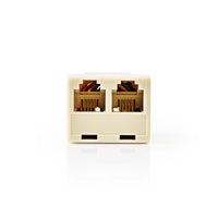 Telekommunikációs Elosztó | RJ11 Aljzat - 2 db RJ11 Aljzat | Elefántcsont