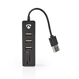USB hub | USB-A Dugasz | USB-A Aljzat | 3-Port port(s) | USB-áramellátású | SD & MicroSD / 3x USB-0