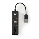 USB hub | USB-A Dugasz | USB-A Aljzat | 3-Port port(s) | USB-áramellátású | SD & MicroSD / 3x USB-6