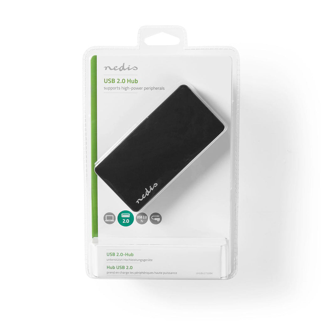 USB-hub | 7 portos | USB 2.0 Ellátású | Külön Ellátás