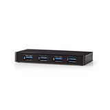 USB-hub | 4 portos | USB 3.0 Ellátású | Külön Ellátás | 5 Gbps