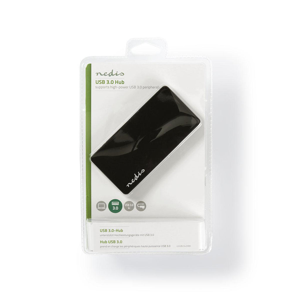 USB-hub | 4 portos | USB 3.0 Ellátású | Külön Ellátás | 5 Gbps