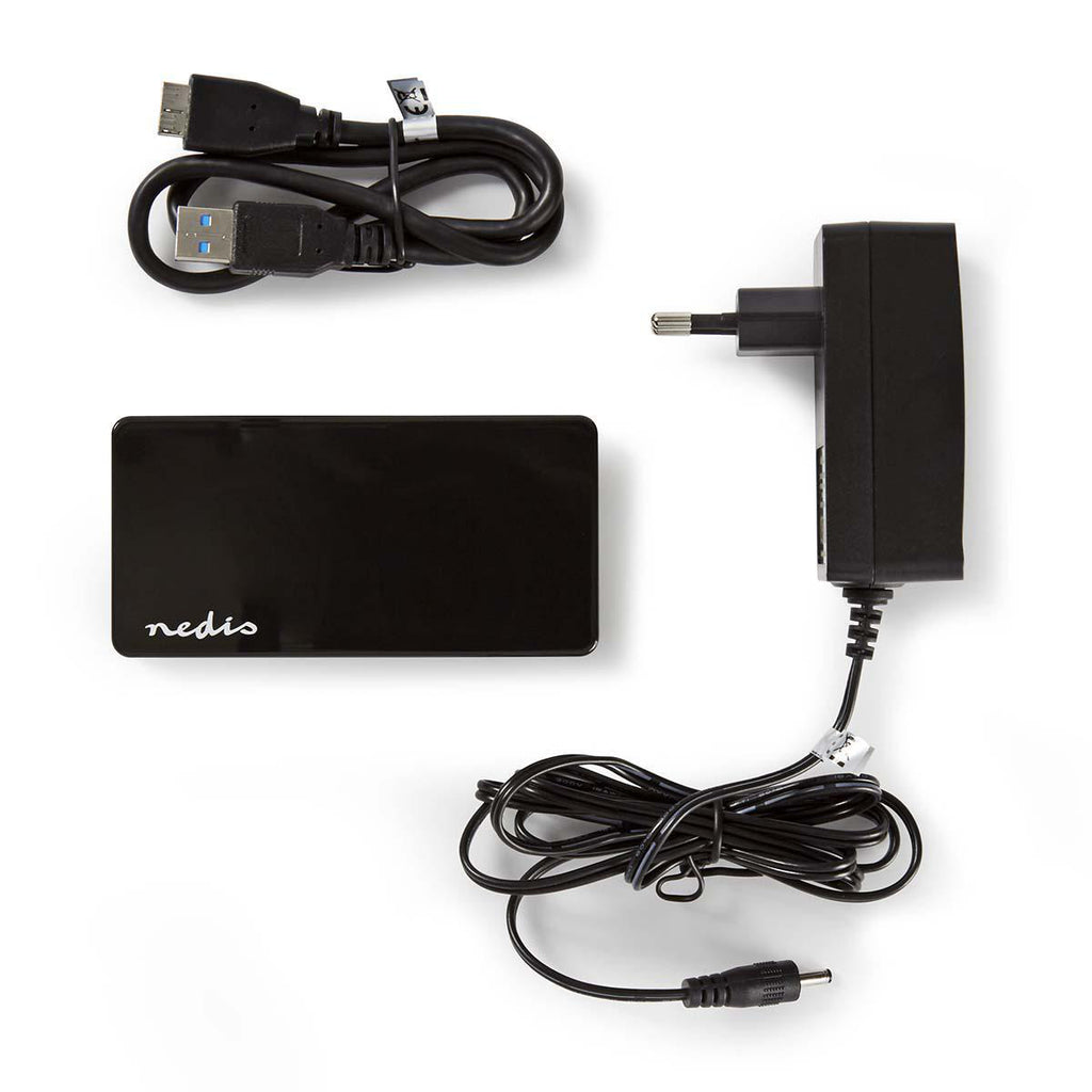 USB-hub | 4 portos | USB 3.0 Ellátású | Külön Ellátás | 5 Gbps