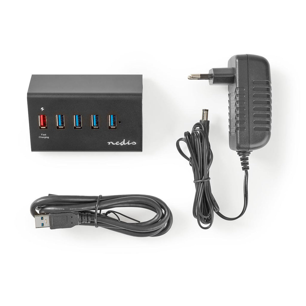 USB hub | 5-Port port(s) | QC3.0 / USB 3.2 Gen 1 | Hálózati Áramellátás / USB-áramellátású | 5 Gbps | 5x USB