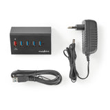 USB hub | 5-Port port(s) | QC3.0 / USB 3.2 Gen 1 | Hálózati Áramellátás / USB-áramellátású | 5 Gbps | 5x USB