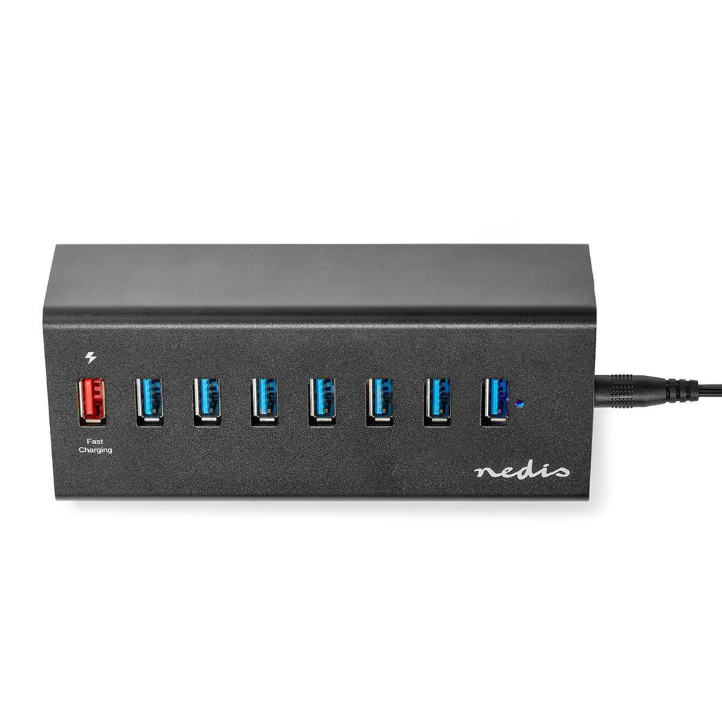 USB Hub | 8 Port | USB 3.0 Ellátású | QC3.0 | 5 Gbit/s