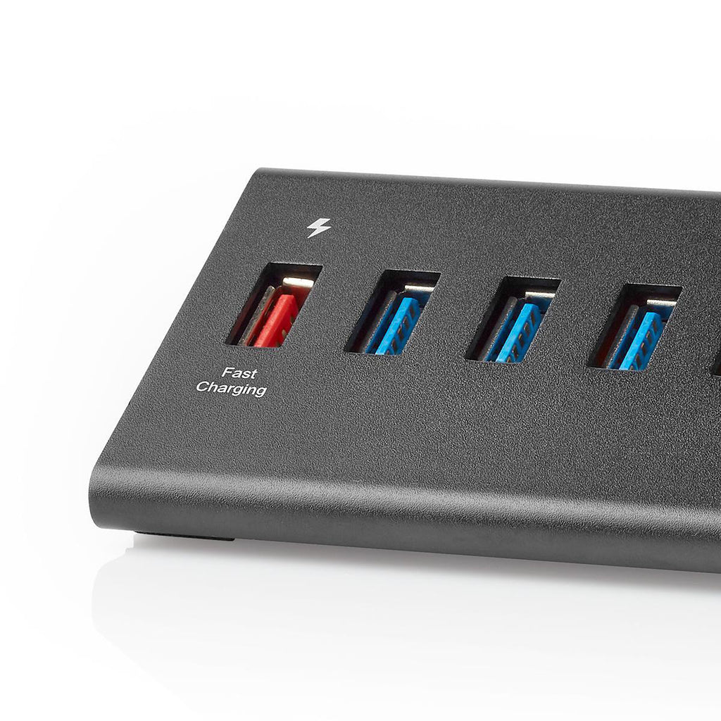 USB Hub | 8 Port | USB 3.0 Ellátású | QC3.0 | 5 Gbit/s