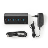 USB Hub | 8 Port | USB 3.0 Ellátású | QC3.0 | 5 Gbit/s