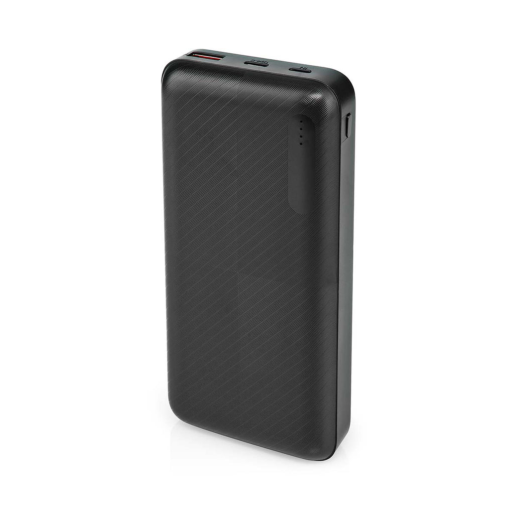 Hordozható töltő | 20000 mAh | 2x 3.0 A | Kimenő csatlakozók száma: 2 | Kimeneti kapcsolat_ 1x USB-A / 1x USB-C™ | Bemenő csatlakozók: 1x Micro USB / 1x USB-C™ | PD2.0 18W | Lítium-Polimer