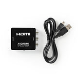 HDMI ™ Converter | 3x RCA Aljzat | HDMI™ Kimenet | 1 irányú | 1080p | 1.65 Gbps | ABS | Antracit