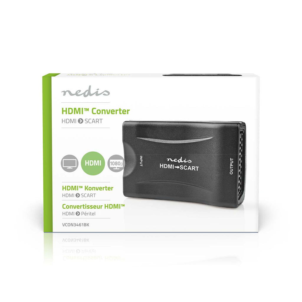 HDMI ™ Converter | HDMI™ Bemenet | SCART Aljzat | 1 irányú | 1080p | 1.2 Gbps | ABS | Fekete