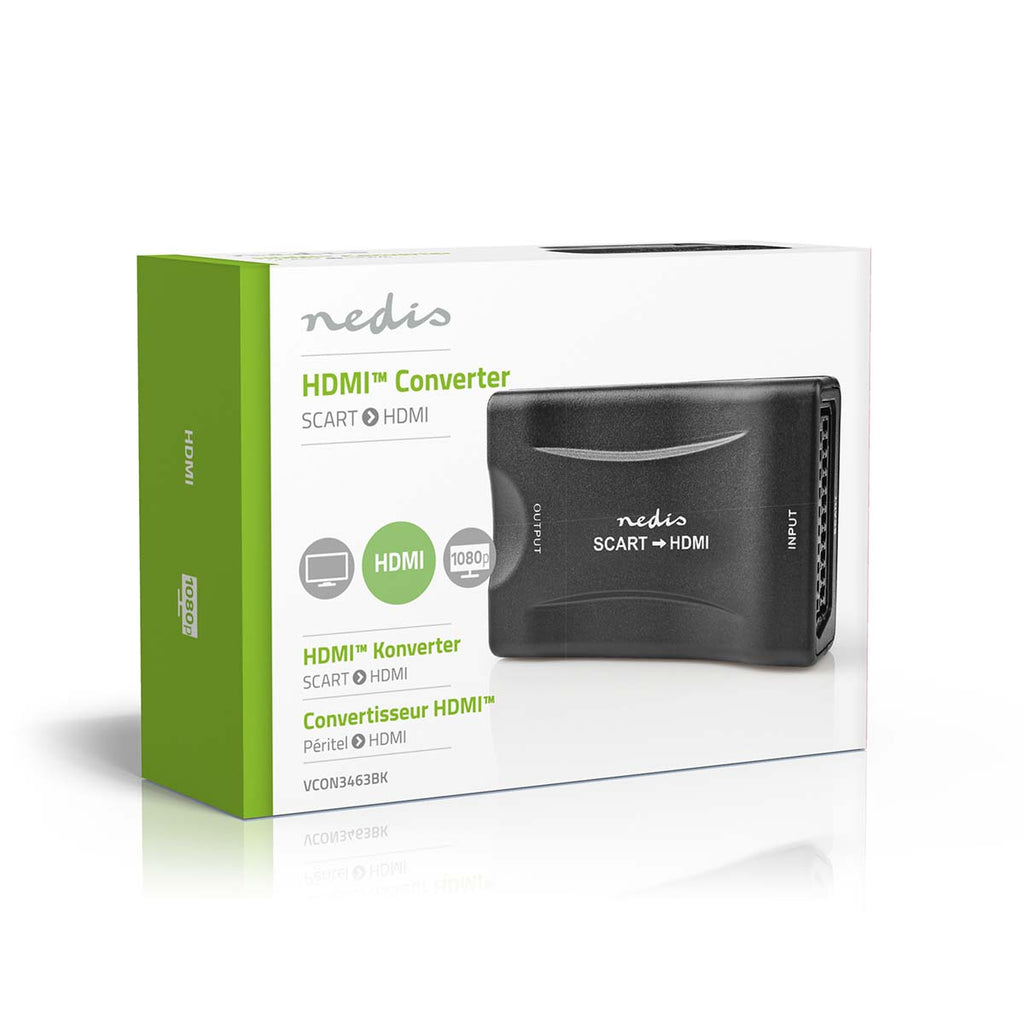 HDMI ™ Converter | SCART Aljzat | HDMI™ Kimenet | 1 irányú | 1080p | 1.2 Gbps | ABS | Fekete