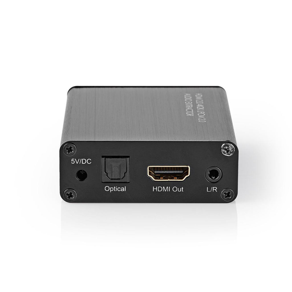 HDMI ™ Extractor | HDMI™ Bemenet | HDMI™ Kimenet / Toslink Aljzat / 1x 3.5 mm | Maximális felbontás: 4K@60Hz | 18 Gbps | Fém | Antracit | Ajándék Dobozban