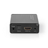 HDMI ™ Extractor | HDMI™ Bemenet | HDMI™ Kimenet / Toslink Aljzat / 1x 3.5 mm | Maximális felbontás: 4K@60Hz | 18 Gbps | Fém | Antracit | Ajándék Dobozban
