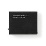 HDMI ™ Extractor | HDMI™ Bemenet | HDMI™ Kimenet / Toslink Aljzat / 1x 3.5 mm | Maximális felbontás: 4K@60Hz | 18 Gbps | Fém | Antracit | Ajándék Dobozban