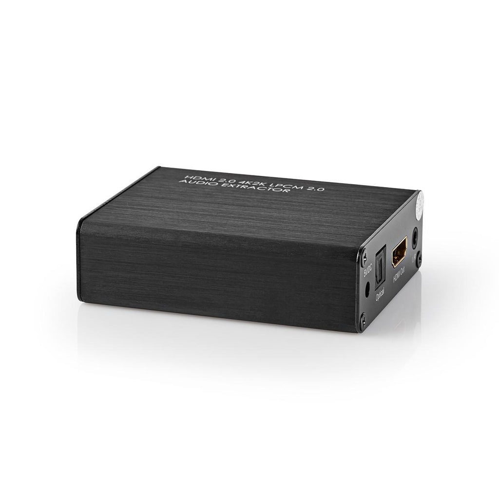 HDMI ™ Extractor | HDMI™ Bemenet | HDMI™ Kimenet / Toslink Aljzat / 1x 3.5 mm | Maximális felbontás: 4K@60Hz | 18 Gbps | Fém | Antracit | Ajándék Dobozban