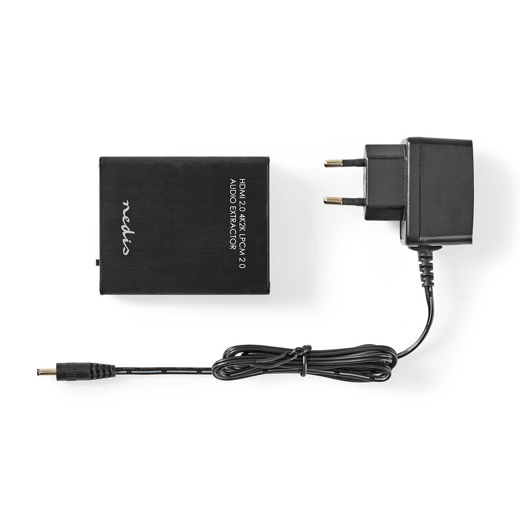 HDMI ™ Extractor | HDMI™ Bemenet | HDMI™ Kimenet / Toslink Aljzat / 1x 3.5 mm | Maximális felbontás: 4K@60Hz | 18 Gbps | Fém | Antracit | Ajándék Dobozban