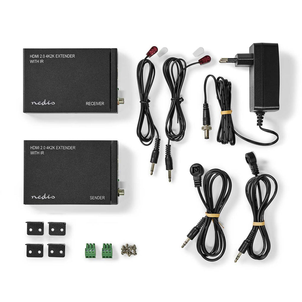 HDMI ™ Hosszabbító | Cat6-on keresztül | 60.0 m-ig | 4K@60Hz | 18 Gbps | Fém | Antracit