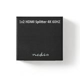 HDMI ™ Splitter | 2-Port port(s) | HDMI™ Bemenet | 2x HDMI™ Kimenet | 4K@60Hz | 18 Gbps | Fém | Antracit