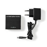 HDMI ™ Splitter | 2-Port port(s) | HDMI™ Bemenet | 2x HDMI™ Kimenet | 4K@60Hz | 18 Gbps | Fém | Antracit
