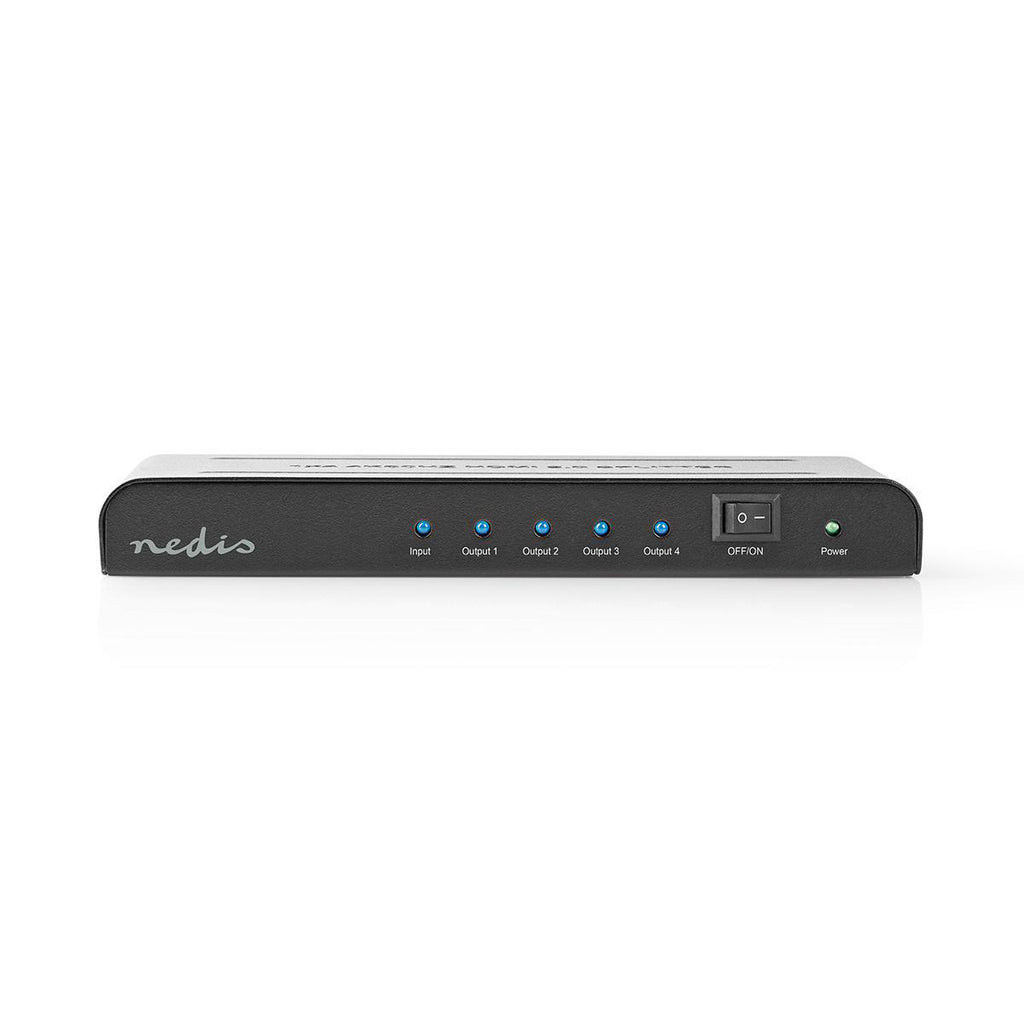 HDMI ™ Splitter | 4-Port port(s) | HDMI™ Bemenet | 4x HDMI™ Kimenet | 4K@60Hz | 18 Gbps | Fém | Antracit