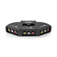 3 portos AV-kapcsoló | 3 db RCA (RWY) Bemenet - 1 db RCA (RWY) Kimenet | Fekete