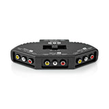 3 portos AV-kapcsoló | 3 db RCA (RWY) Bemenet - 1 db RCA (RWY) Kimenet | Fekete
