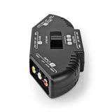 3 portos AV-kapcsoló | 3 db RCA (RWY) Bemenet - 1 db RCA (RWY) Kimenet | Fekete