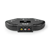 3 portos AV-kapcsoló | 3 db RCA (RWY) Bemenet - 1 db RCA (RWY) Kimenet | Fekete