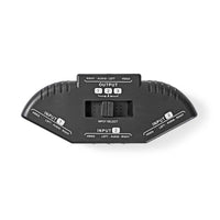 3 portos AV-kapcsoló | 3 db RCA (RWY) Bemenet - 1 db RCA (RWY) Kimenet | Fekete