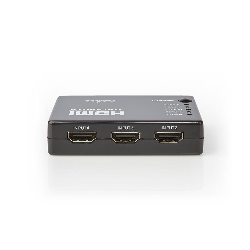 HDMI Kapcsoló | 5 Port | 5 db HDMI-bemenet | 1 db HDMI-kimenet | 1080p | ABS | Antracit | Doboz