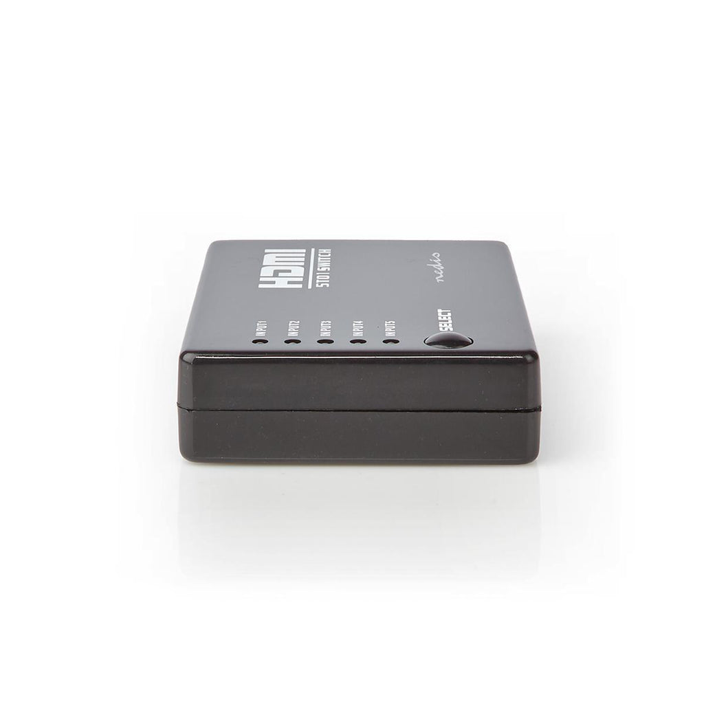 HDMI Kapcsoló | 5 Port | 5 db HDMI-bemenet | 1 db HDMI-kimenet | 1080p | ABS | Antracit | Doboz