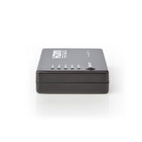 HDMI Kapcsoló | 5 Port | 5 db HDMI-bemenet | 1 db HDMI-kimenet | 1080p | ABS | Antracit | Doboz