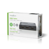 HDMI Kapcsoló | 5 Port | 5 db HDMI-bemenet | 1 db HDMI-kimenet | 1080p | ABS | Antracit | Doboz