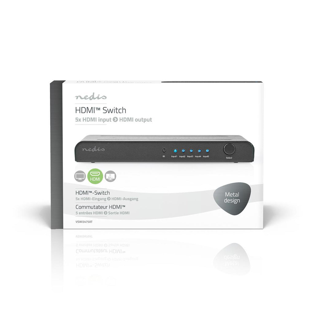 HDMI™ kapcsoló | 5 port - 5 db HDMI™ bemenet | 1 db HDMI™ kimenet | 60 kép/mp-es 4K2K/HDCP2.2
