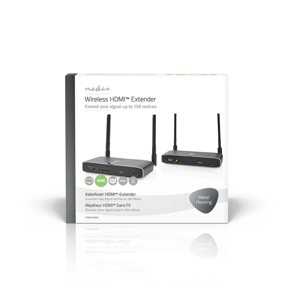 Wireless HDMI ™ jeladó | Wi-Fi | 5.15 - 5.85 MHz | 100.0 m (látótávolságon belül) | Maximális felbontás: Full HD 1080p | 6.75 Gbps | IR visszatérő funkció | ABS | Antracit