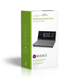 Alarm clock wireless charger | Qi szabványú | 5 / 7.5 / 10 / 15 W | USB-A Dugasz | 2 Riasztási Idők | Szundi funkció