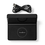 Alarm clock wireless charger | Qi szabványú | 5 / 7.5 / 10 / 15 W | USB-A Dugasz | 2 Riasztási Idők | Szundi funkció