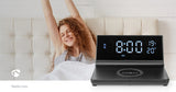 Alarm clock wireless charger | Qi szabványú | 5 / 7.5 / 10 / 15 W | USB-A Dugasz | 2 Riasztási Idők | Szundi funkció